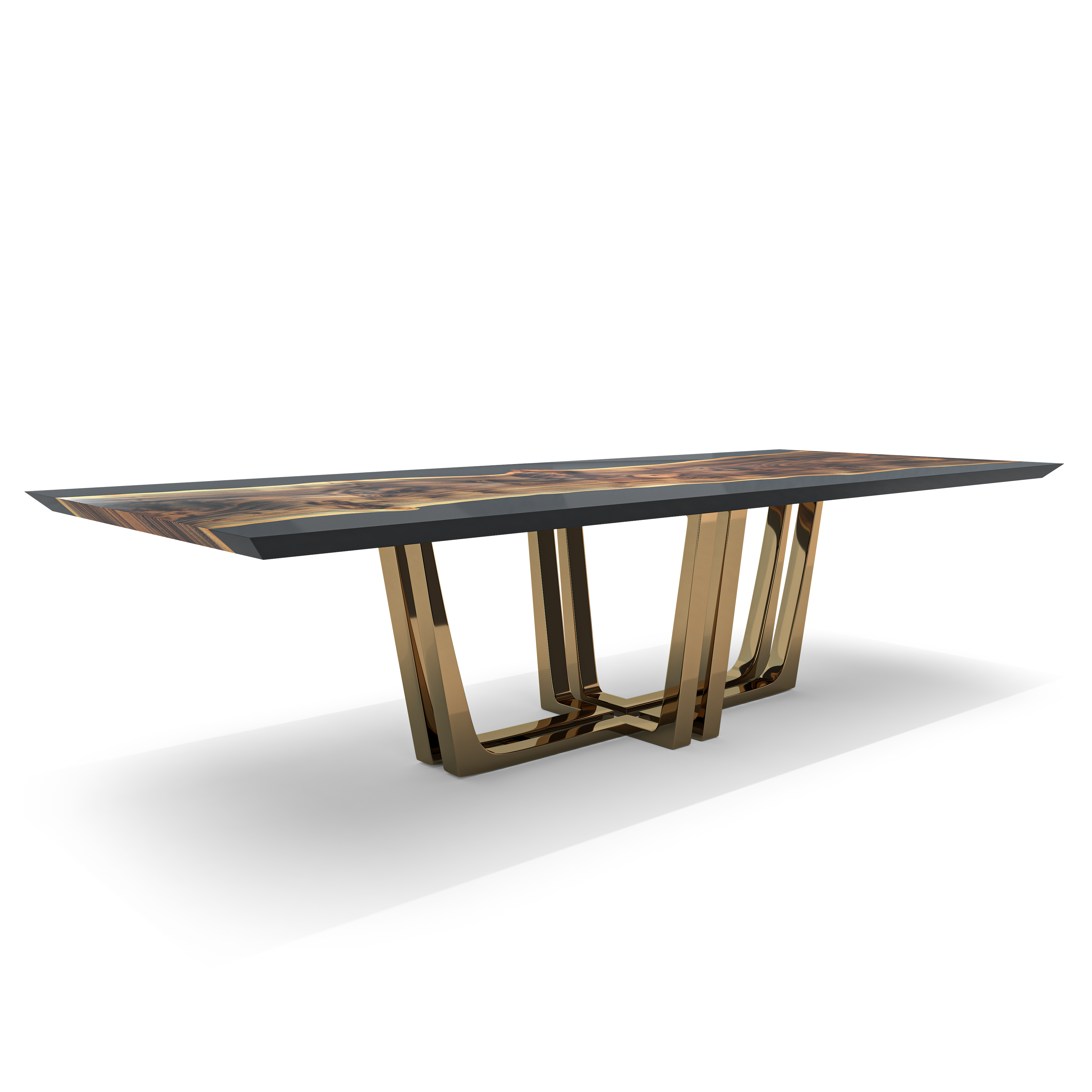 Stheno Walnut Wood Dining Table