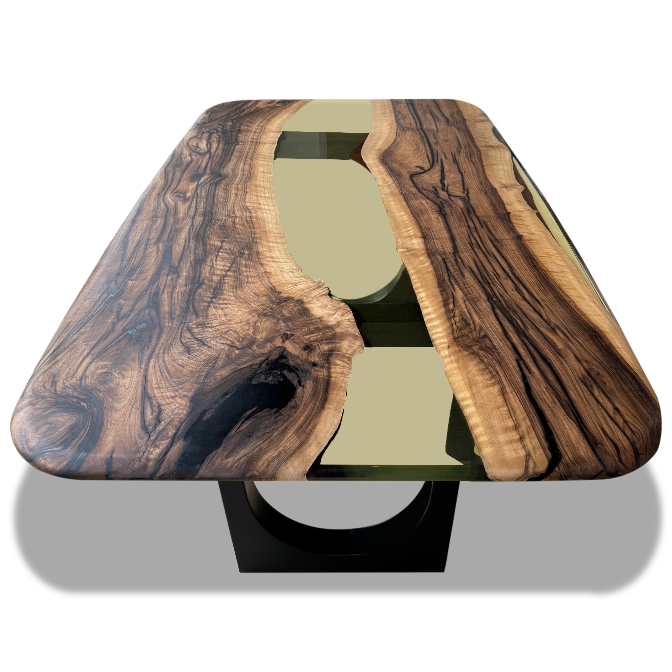 Vanilla Carna Walnut Wood River Dining Table