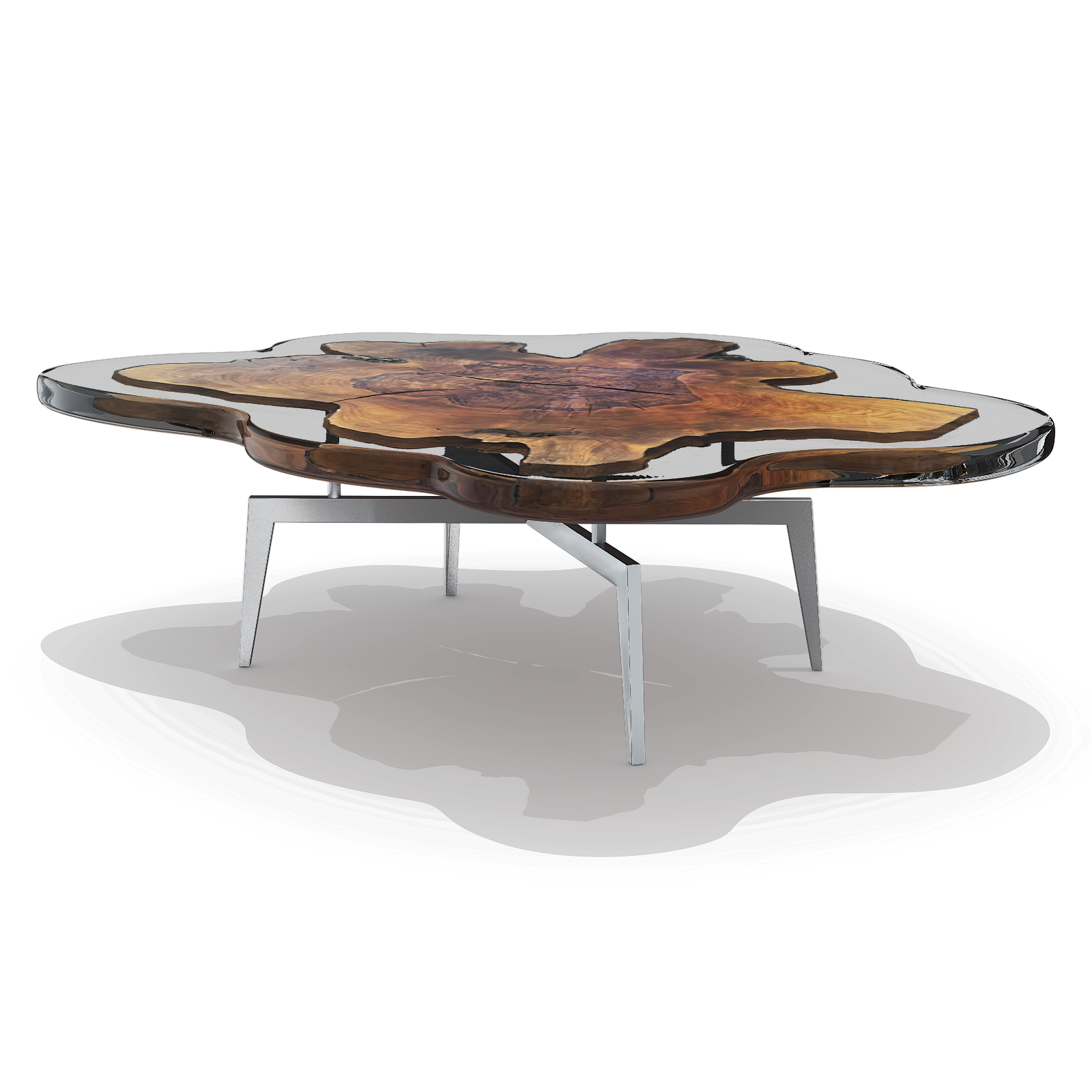 Akragos Walnut Wood Coffee Table