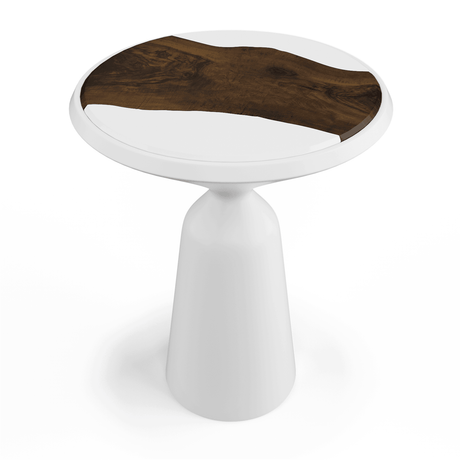 Elpenor White End Table