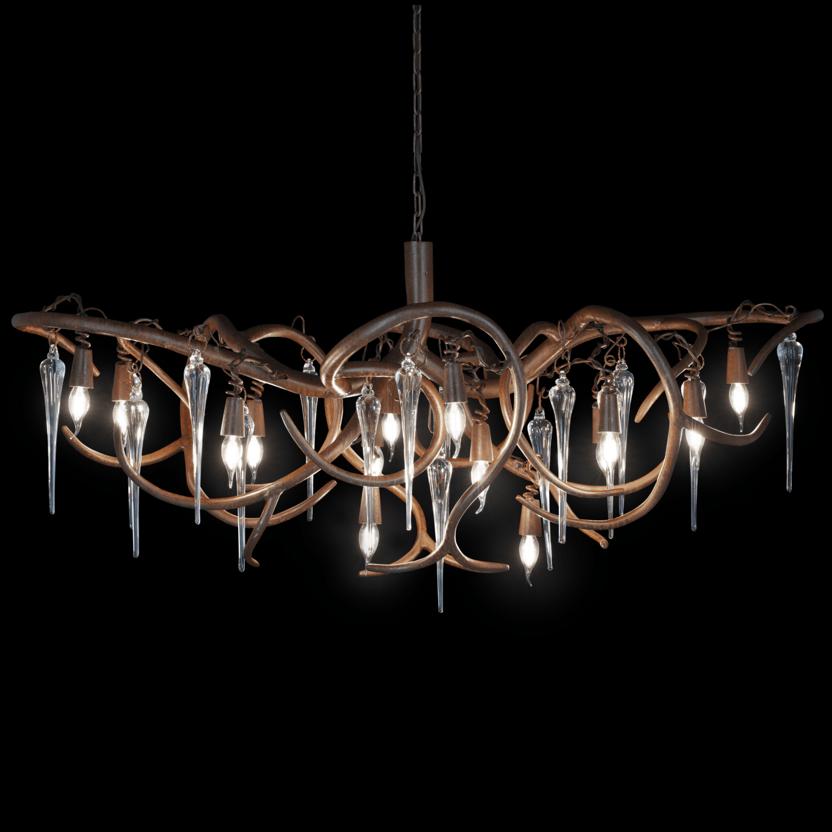 Eve Icicles Chandelier Oval