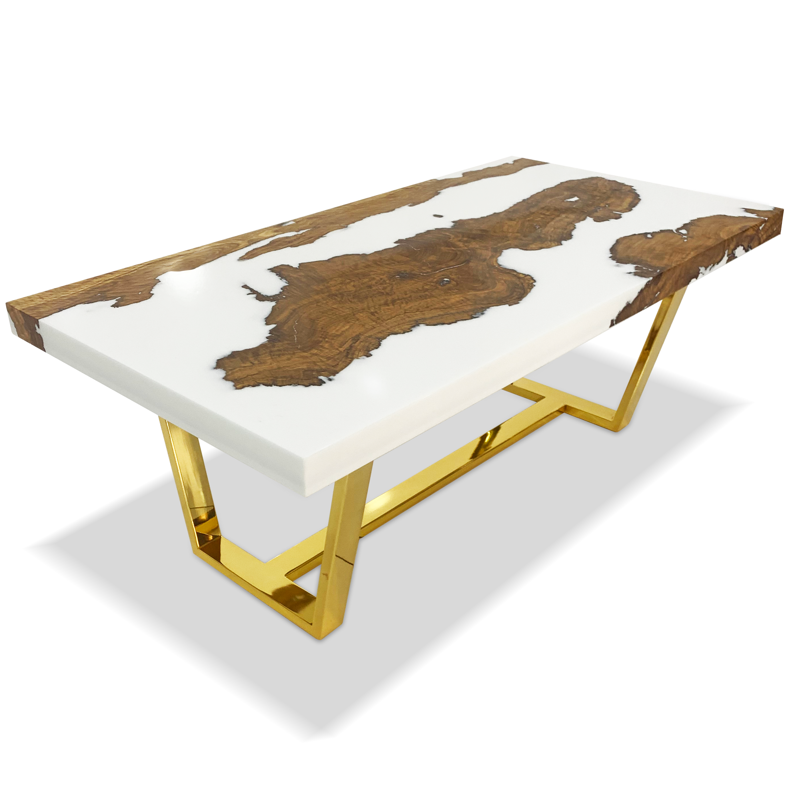 White Morano Olive Wood Coffee Table